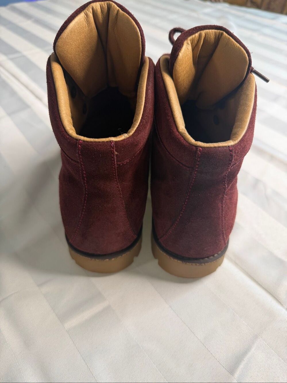 Birkenstock Jackson Ochre Burgundy Leather Hiking Mountain Boots Size 39 E US 8 - Picture 5 of 10